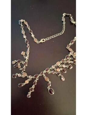 Retro Elegant Gold Gemmed Fringe Necklace